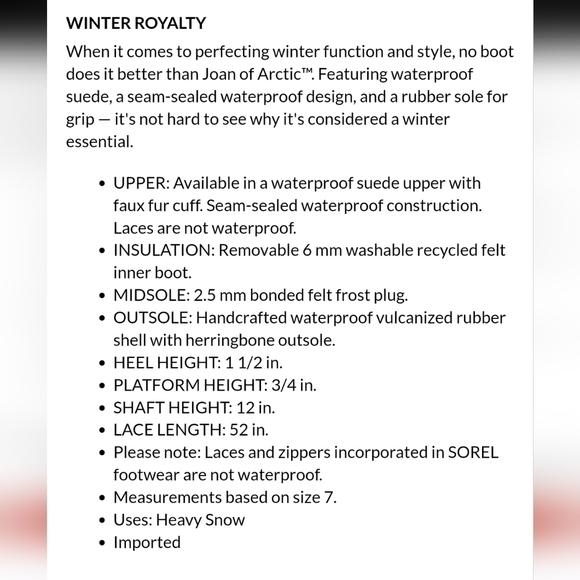 SOREL WOMEN'S JOAN OF ARCTIC™ BOOT in Quarry Black - Size 8 - Picture 10 of 13